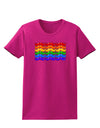 Rainbow Mustaches Gay Pride Flag Womens Dark T-Shirt-TooLoud-Hot-Pink-Small-Davson Sales