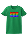 Rainbow Mustaches Gay Pride Flag Womens Dark T-Shirt-TooLoud-Kelly-Green-X-Small-Davson Sales