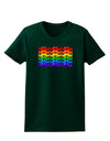 Rainbow Mustaches Gay Pride Flag Womens Dark T-Shirt-TooLoud-Forest-Green-Small-Davson Sales