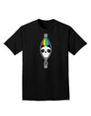 Rainbow Panda Peeking Out of Zipper Adult Dark T-Shirt by TooLoud-Mens T-Shirt-TooLoud-Black-Small-Davson Sales