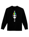 Rainbow Panda Peeking Out of Zipper Adult Long Sleeve Dark T-Shirt by TooLoud-TooLoud-Black-Small-Davson Sales