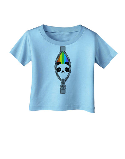 Rainbow Panda Peeking Out of Zipper Infant T-Shirt by TooLoud-Infant T-Shirt-TooLoud-Aquatic-Blue-06-Months-Davson Sales