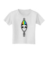 Rainbow Panda Peeking Out of Zipper Toddler T-Shirt by TooLoud-Toddler T-Shirt-TooLoud-White-2T-Davson Sales