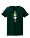 Rainbow Panda Peeking Out of Zipper Womens Dark T-Shirt by TooLoud-Womens T-Shirt-TooLoud-Forest-Green-Small-Davson Sales