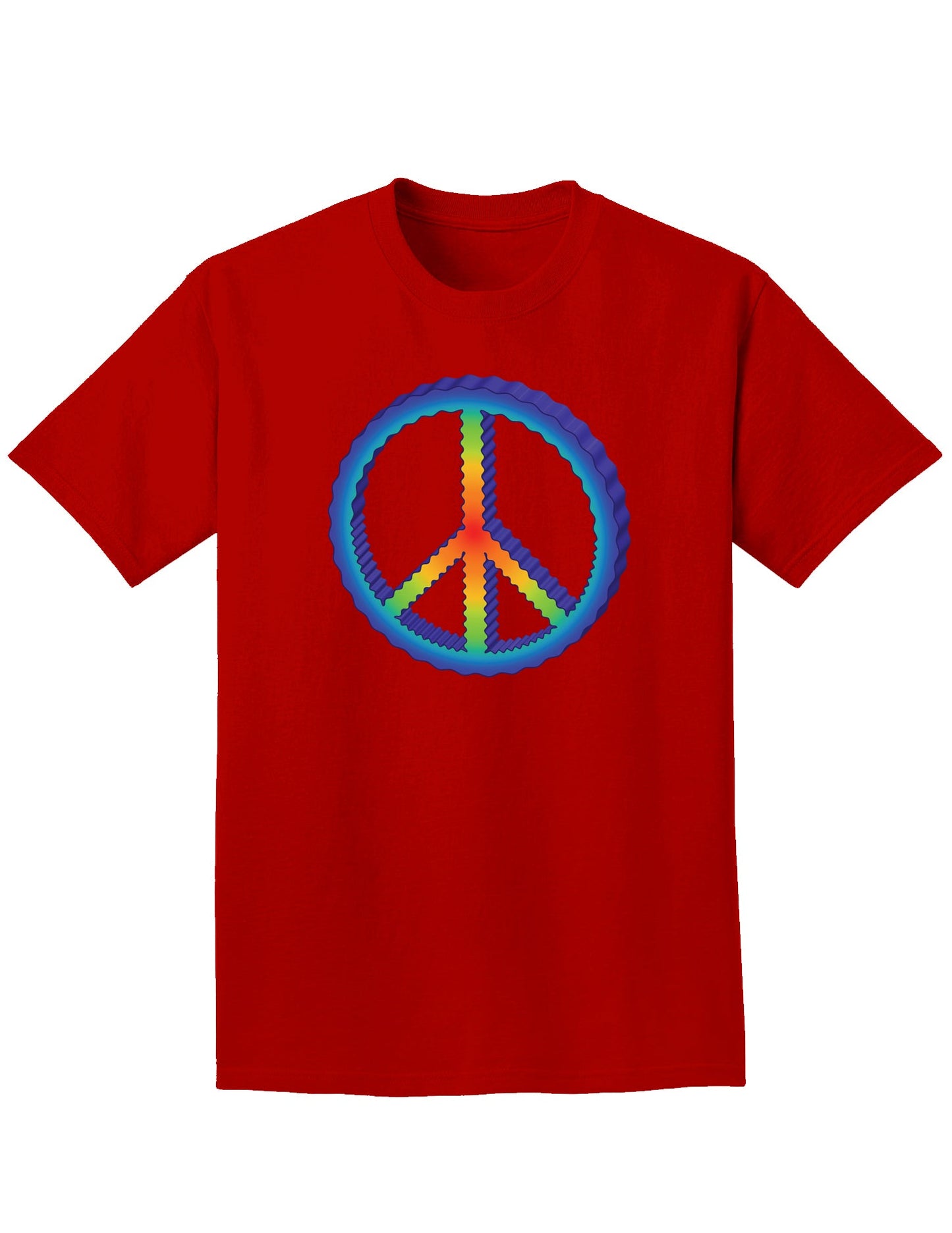 Rainbow Peace Adult Dark T-Shirt-Mens T-Shirt-TooLoud-Red-Small-Davson Sales