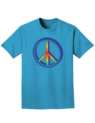 Rainbow Peace Adult Dark T-Shirt-Mens T-Shirt-TooLoud-Turquoise-Small-Davson Sales