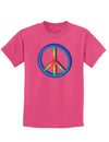 Rainbow Peace Childrens Dark T-Shirt-Childrens T-Shirt-TooLoud-Sangria-X-Small-Davson Sales