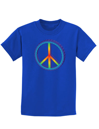 Rainbow Peace Childrens Dark T-Shirt-Childrens T-Shirt-TooLoud-Royal-Blue-X-Small-Davson Sales