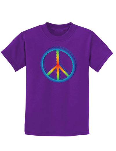 Rainbow Peace Childrens Dark T-Shirt-Childrens T-Shirt-TooLoud-Purple-X-Small-Davson Sales