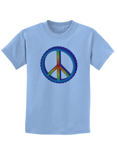 Rainbow Peace Childrens T-Shirt-Childrens T-Shirt-TooLoud-Light-Blue-X-Small-Davson Sales