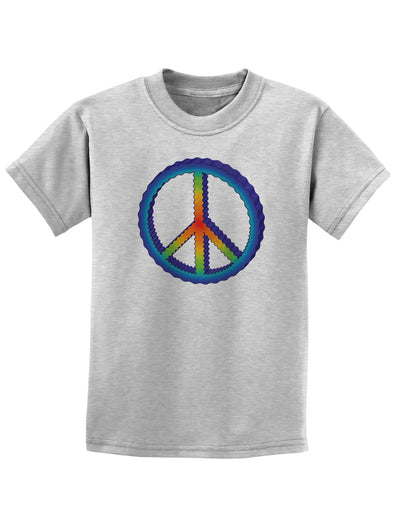 Rainbow Peace Childrens T-Shirt-Childrens T-Shirt-TooLoud-AshGray-X-Small-Davson Sales