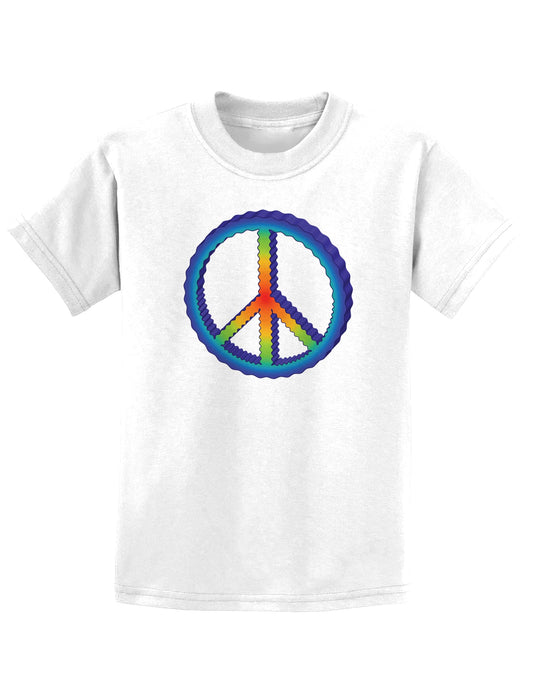 Rainbow Peace Childrens T-Shirt-Childrens T-Shirt-TooLoud-White-X-Small-Davson Sales