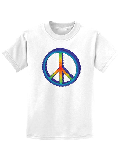 Rainbow Peace Childrens T-Shirt-Childrens T-Shirt-TooLoud-White-X-Small-Davson Sales