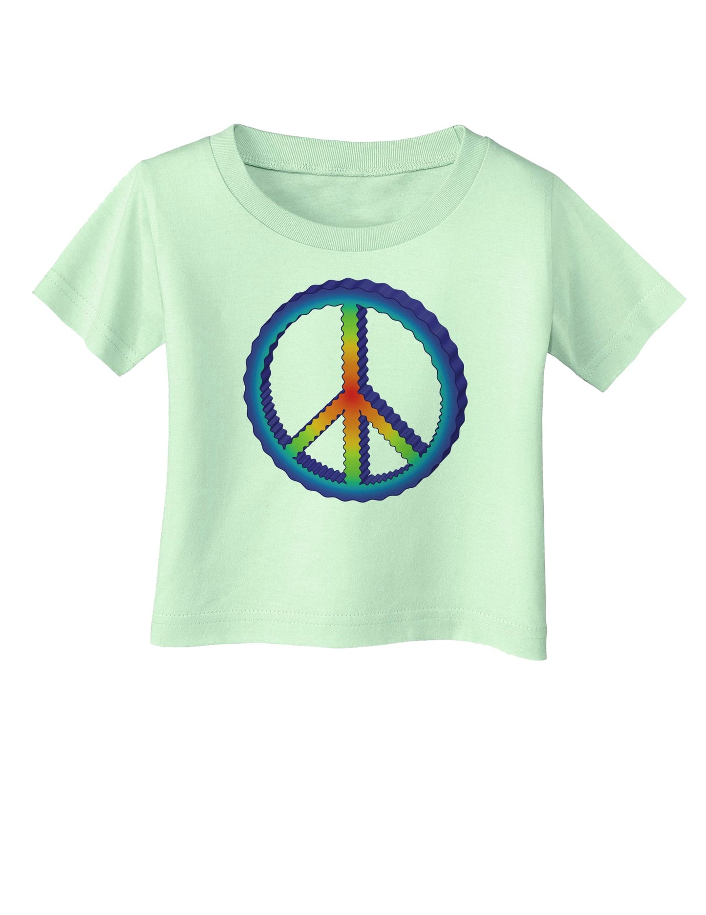 Rainbow Peace Infant T-Shirt-Infant T-Shirt-TooLoud-Light-Green-06-Months-Davson Sales