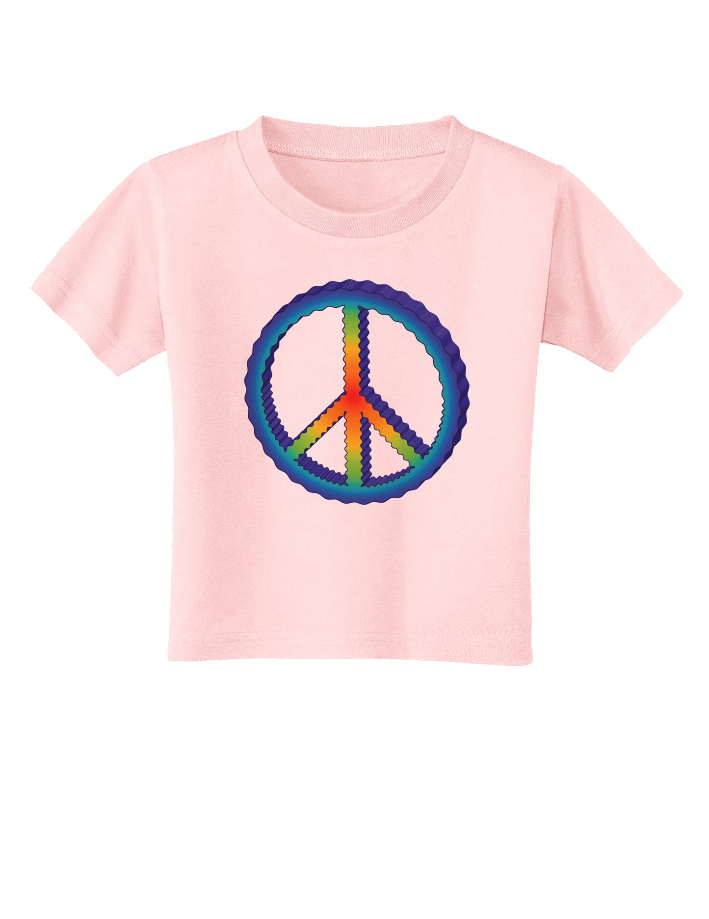 Rainbow Peace Toddler T-Shirt-Toddler T-Shirt-TooLoud-Light-Pink-2T-Davson Sales