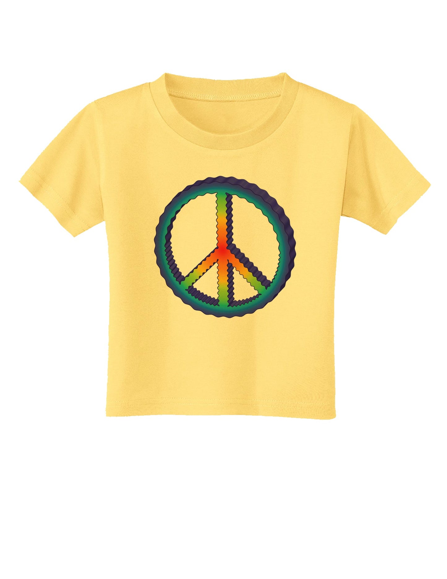 Rainbow Peace Toddler T-Shirt-Toddler T-Shirt-TooLoud-Daffodil-Yellow-2T-Davson Sales