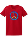 Rainbow Peace Womens Dark T-Shirt-TooLoud-Red-X-Small-Davson Sales