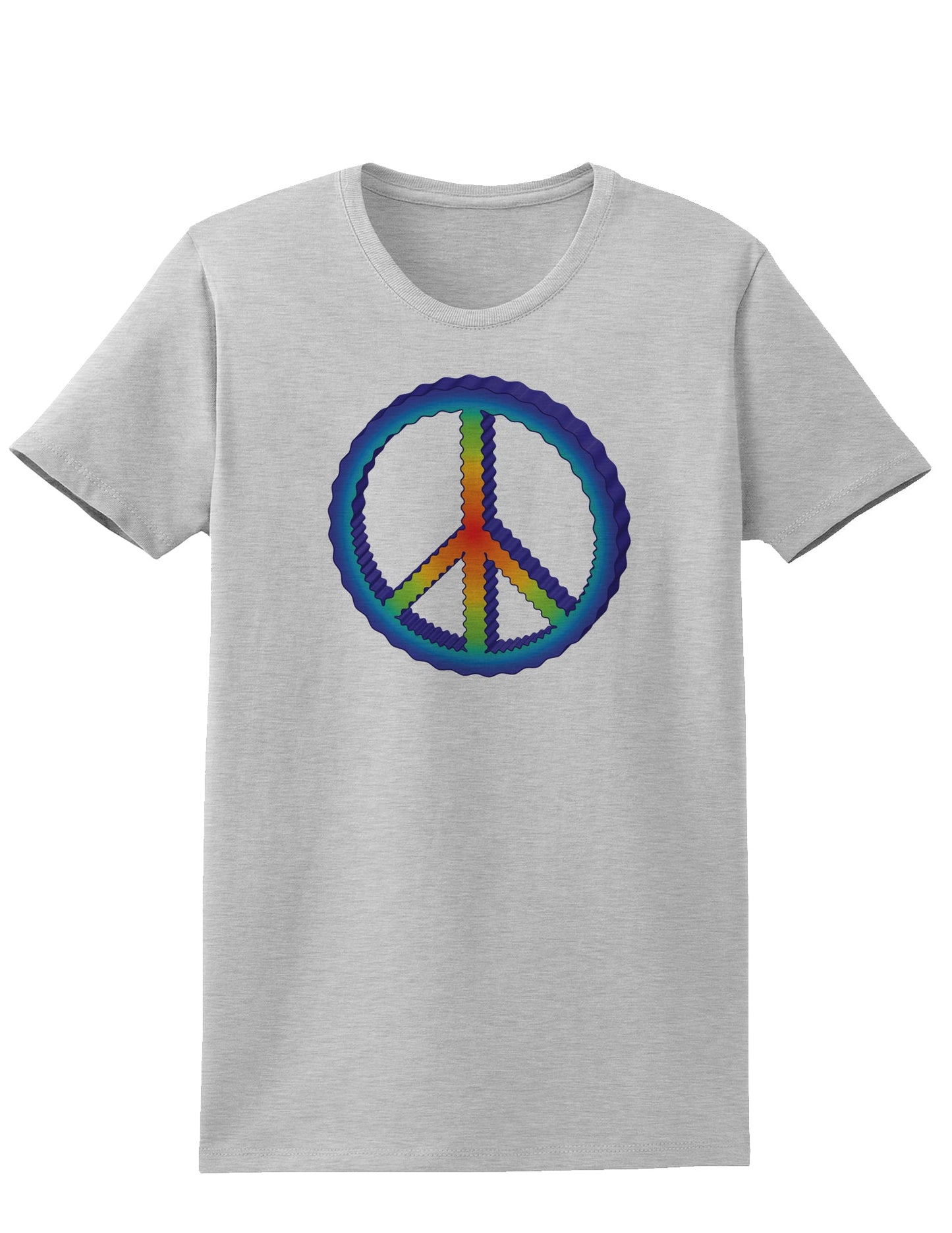 Rainbow Peace Womens T-Shirt-Womens T-Shirt-TooLoud-AshGray-X-Small-Davson Sales