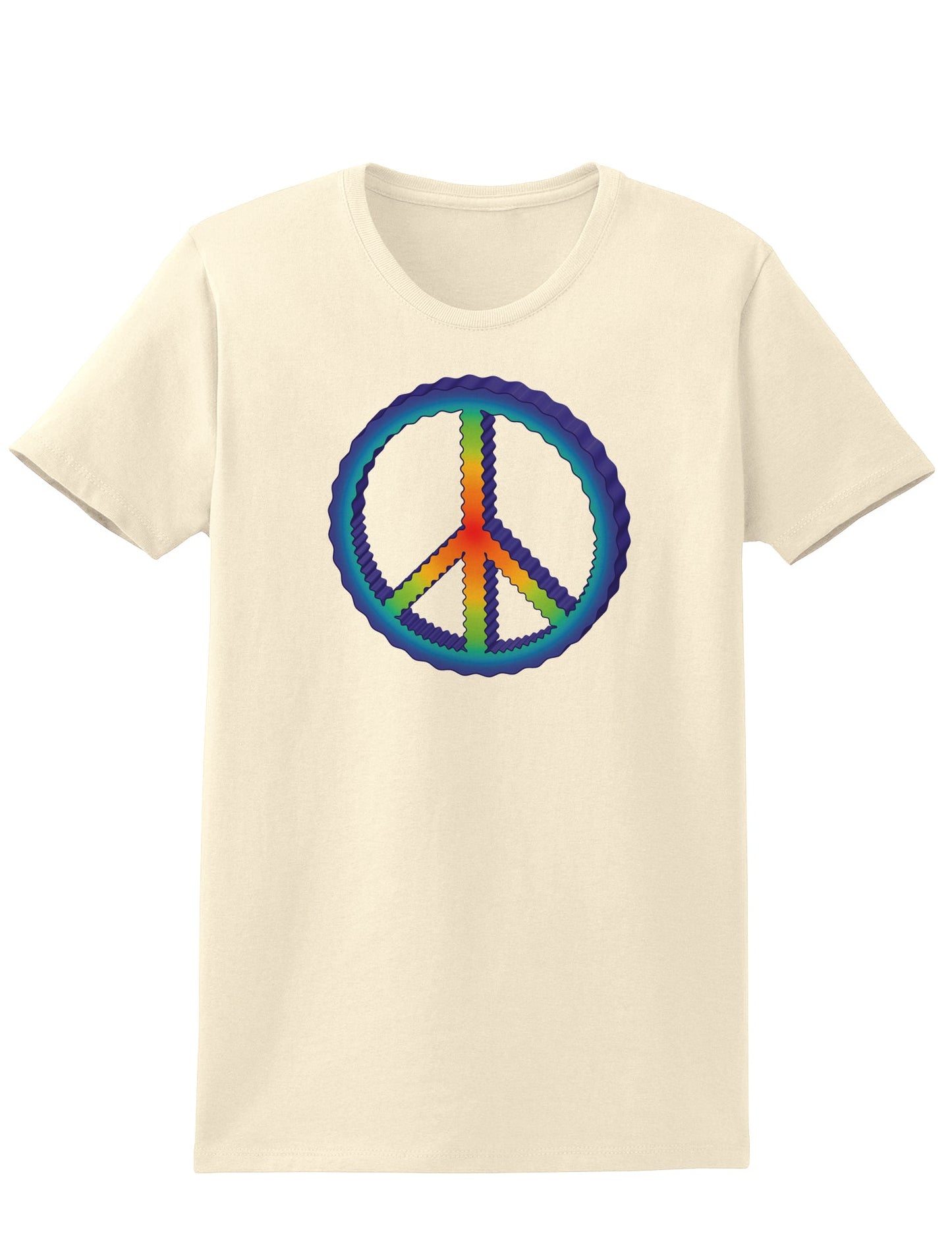 Rainbow Peace Womens T-Shirt-Womens T-Shirt-TooLoud-Natural-X-Small-Davson Sales