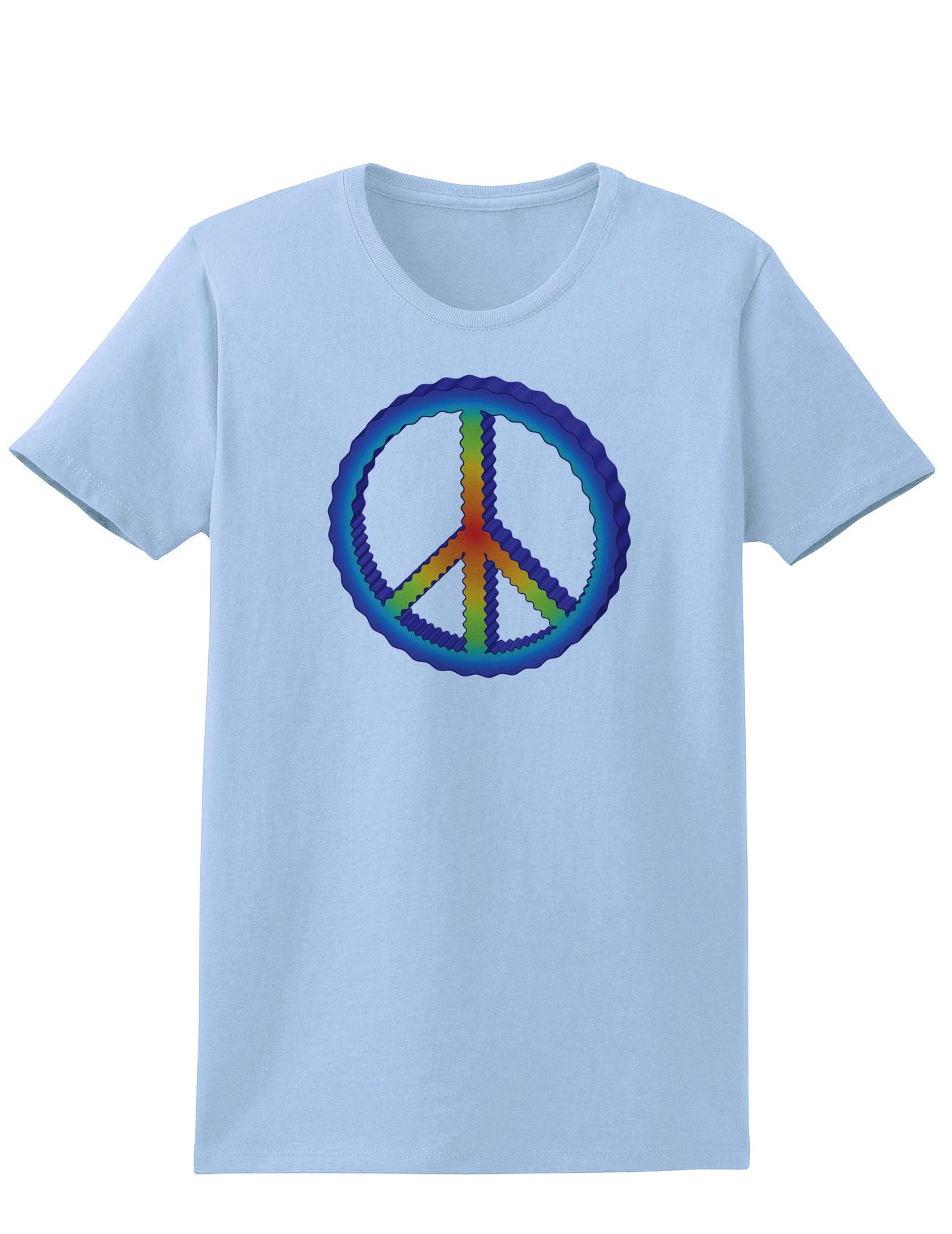 Rainbow Peace Womens T-Shirt-Womens T-Shirt-TooLoud-Light-Blue-X-Small-Davson Sales