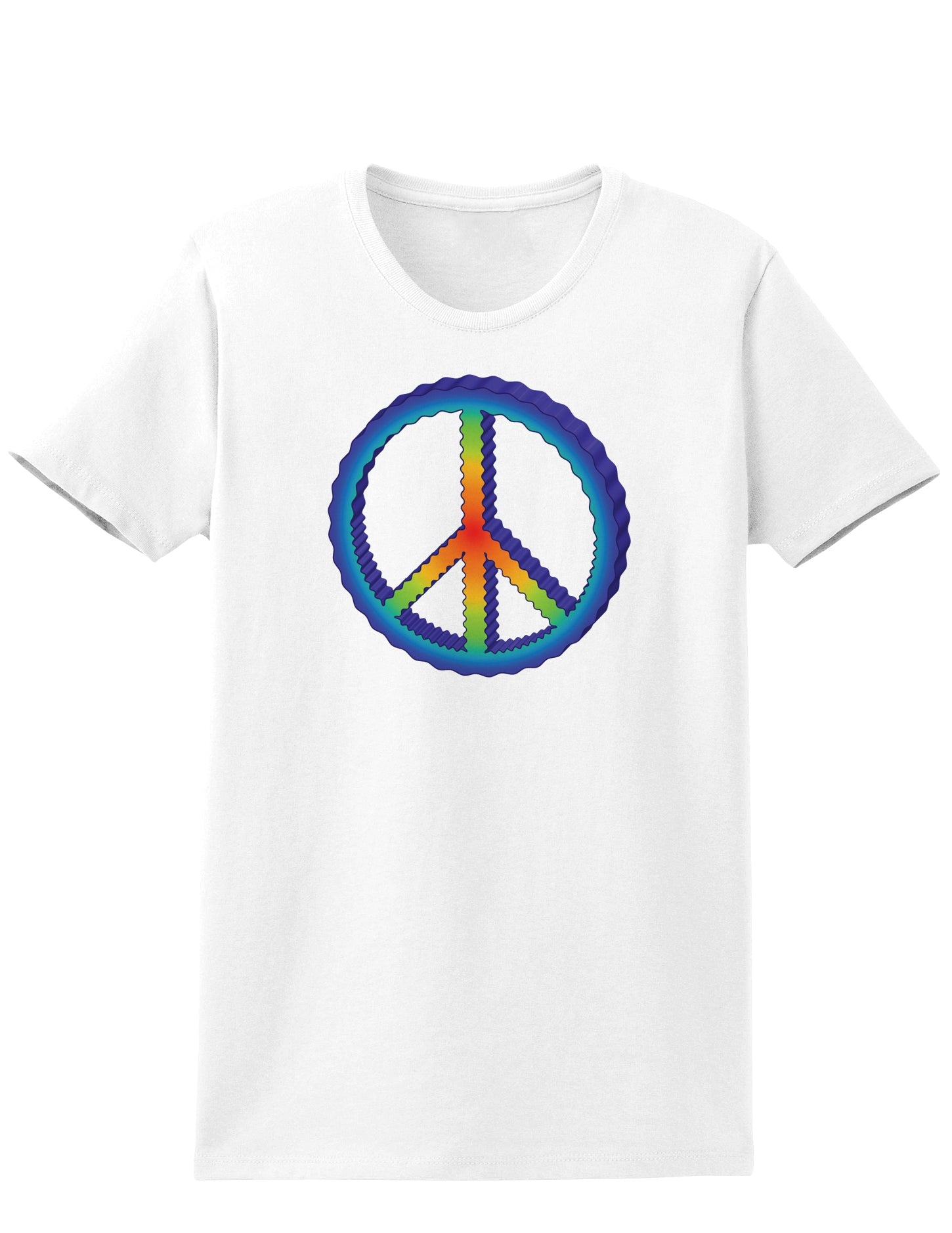 Rainbow Peace Womens T-Shirt-Womens T-Shirt-TooLoud-White-X-Small-Davson Sales