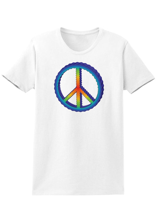 Rainbow Peace Womens T-Shirt-Womens T-Shirt-TooLoud-White-X-Small-Davson Sales