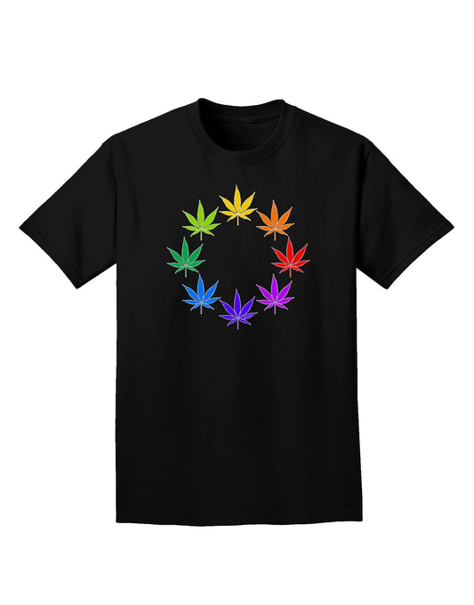 Rainbow Pot - Marijuana Leaf Adult Dark T-Shirt-Mens T-Shirt-TooLoud-Black-Small-Davson Sales