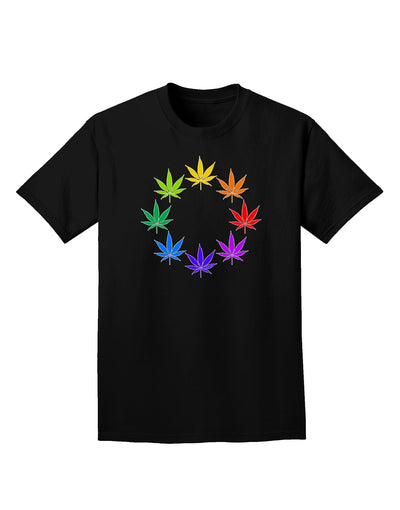 Rainbow Pot - Marijuana Leaf Adult Dark T-Shirt-Mens T-Shirt-TooLoud-Black-Small-Davson Sales