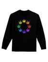 Rainbow Pot - Marijuana Leaf Adult Long Sleeve Dark T-Shirt-TooLoud-Black-Small-Davson Sales