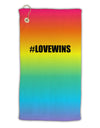 Rainbow Print - Hashtag Love Wins Micro Terry Gromet Golf Towel 15 x 22 Inch All Over Print-Golf Towel-TooLoud-White-Davson Sales