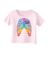 Rainbow Skeleton Ribcage with Heart Infant T-Shirt-Infant T-Shirt-TooLoud-Light-Pink-06-Months-Davson Sales