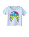 Rainbow Skeleton Ribcage with Heart Infant T-Shirt-Infant T-Shirt-TooLoud-Light-Blue-06-Months-Davson Sales