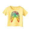 Rainbow Skeleton Ribcage with Heart Infant T-Shirt-Infant T-Shirt-TooLoud-Daffodil-Yellow-06-Months-Davson Sales