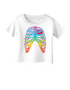 Rainbow Skeleton Ribcage with Heart Infant T-Shirt-Infant T-Shirt-TooLoud-White-06-Months-Davson Sales