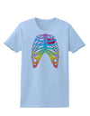 Rainbow Skeleton Ribcage with Heart Womens T-Shirt-Womens T-Shirt-TooLoud-Light-Blue-X-Small-Davson Sales