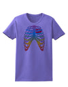 Rainbow Skeleton Ribcage with Heart Womens T-Shirt-Womens T-Shirt-TooLoud-Violet-X-Small-Davson Sales