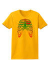 Rainbow Skeleton Ribcage with Heart Womens T-Shirt-Womens T-Shirt-TooLoud-Gold-X-Small-Davson Sales