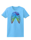 Rainbow Skeleton Ribcage with Heart Womens T-Shirt-Womens T-Shirt-TooLoud-Aquatic-Blue-X-Small-Davson Sales