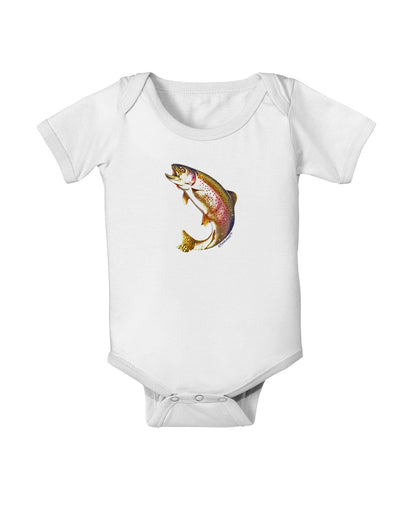 Rainbow Trout Baby Romper Bodysuit-Baby Romper-TooLoud-White-06-Months-Davson Sales