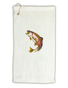 Rainbow Trout Micro Terry Gromet Golf Towel 16 x 25 inch-Golf Towel-TooLoud-White-Davson Sales