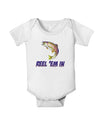 Rainbow Trout Reel Em In Baby Romper Bodysuit-Baby Romper-TooLoud-White-06-Months-Davson Sales