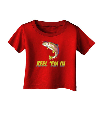 Rainbow Trout Reel Em In Infant T-Shirt Dark-Infant T-Shirt-TooLoud-Red-06-Months-Davson Sales