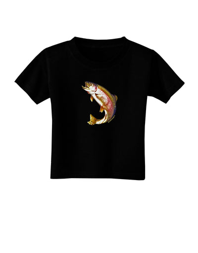 Rainbow Trout Toddler T-Shirt Dark-Toddler T-Shirt-TooLoud-Black-2T-Davson Sales