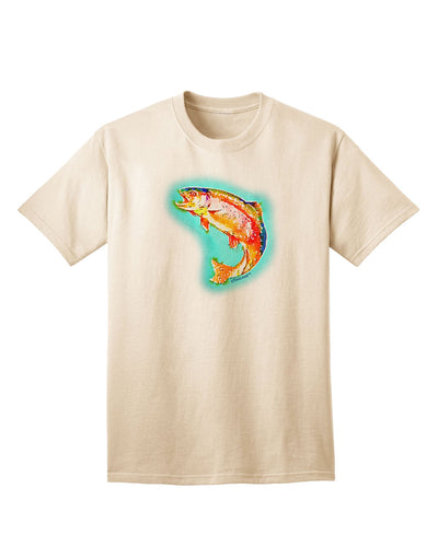 Rainbow Trout WaterColor Adult T-Shirt-Mens T-Shirt-TooLoud-Natural-Small-Davson Sales