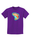 Rainbow Trout WaterColor Childrens Dark T-Shirt-Childrens T-Shirt-TooLoud-Purple-X-Small-Davson Sales