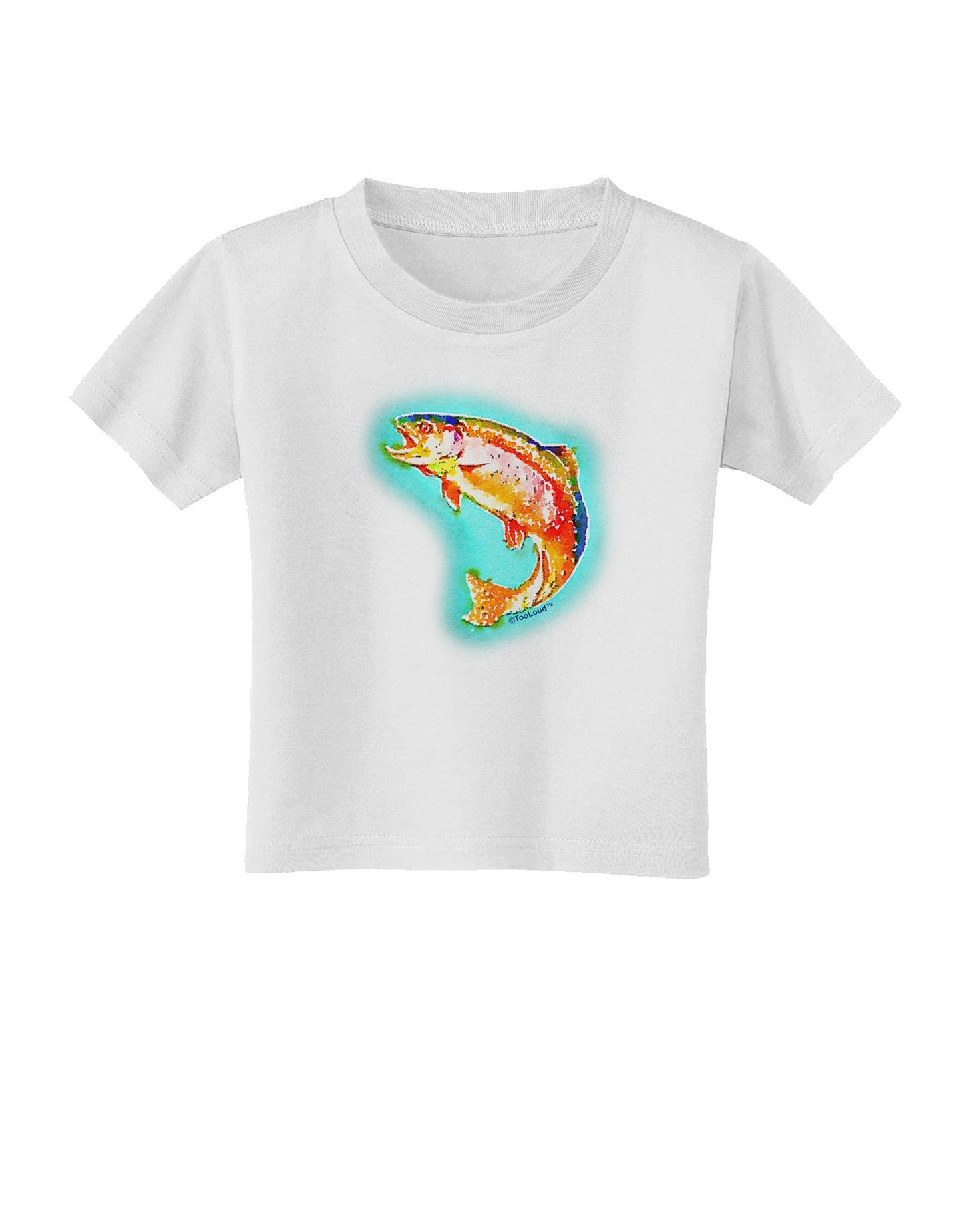 Rainbow Trout WaterColor Toddler T-Shirt-Toddler T-Shirt-TooLoud-White-2T-Davson Sales