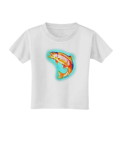 Rainbow Trout WaterColor Toddler T-Shirt-Toddler T-Shirt-TooLoud-White-2T-Davson Sales