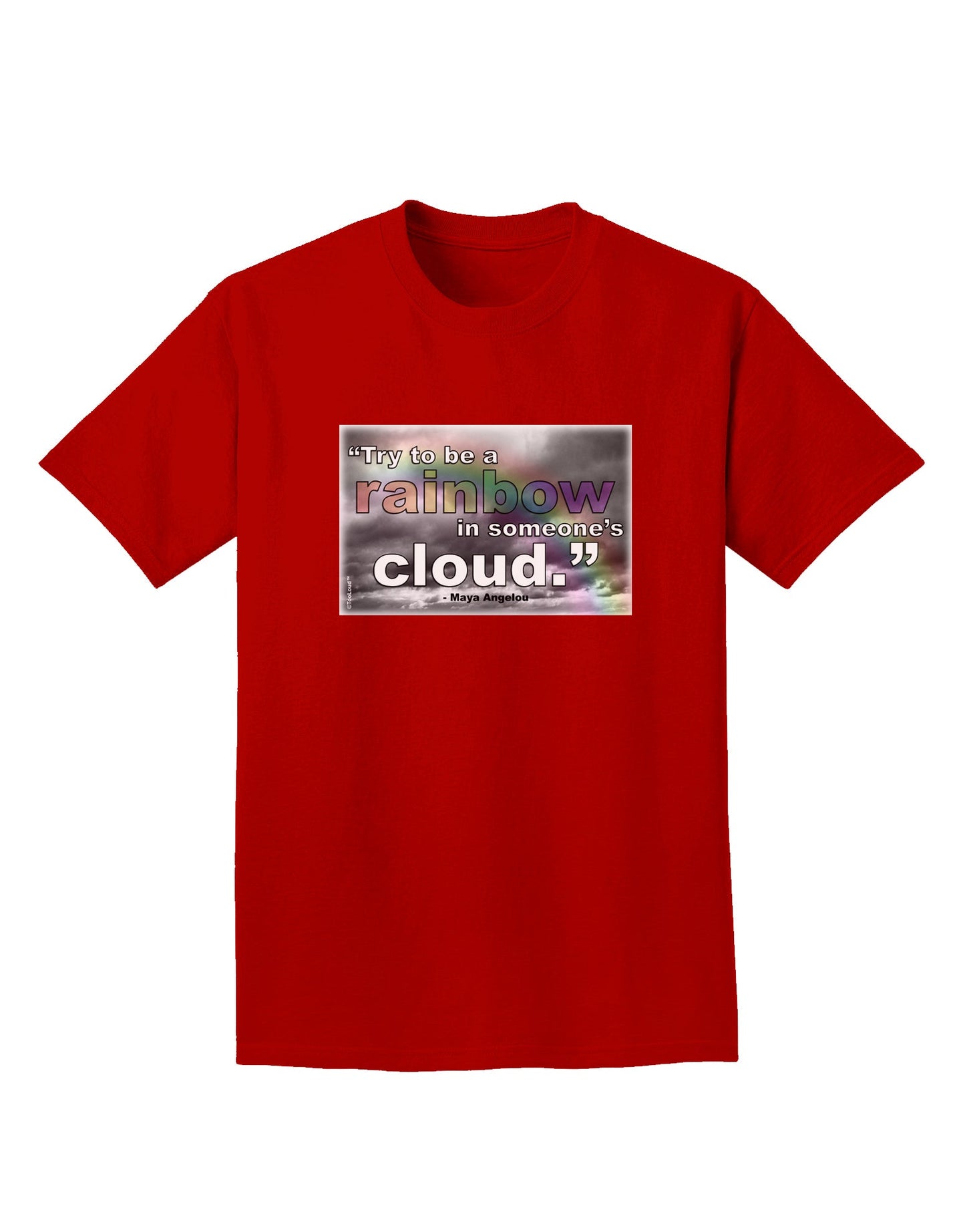 Rainbow in Cloud M Angelou Adult Dark T-Shirt by TooLoud-Mens T-Shirt-TooLoud-Red-Small-Davson Sales