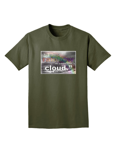 Rainbow in Cloud M Angelou Adult Dark T-Shirt by TooLoud-Mens T-Shirt-TooLoud-Military-Green-Small-Davson Sales