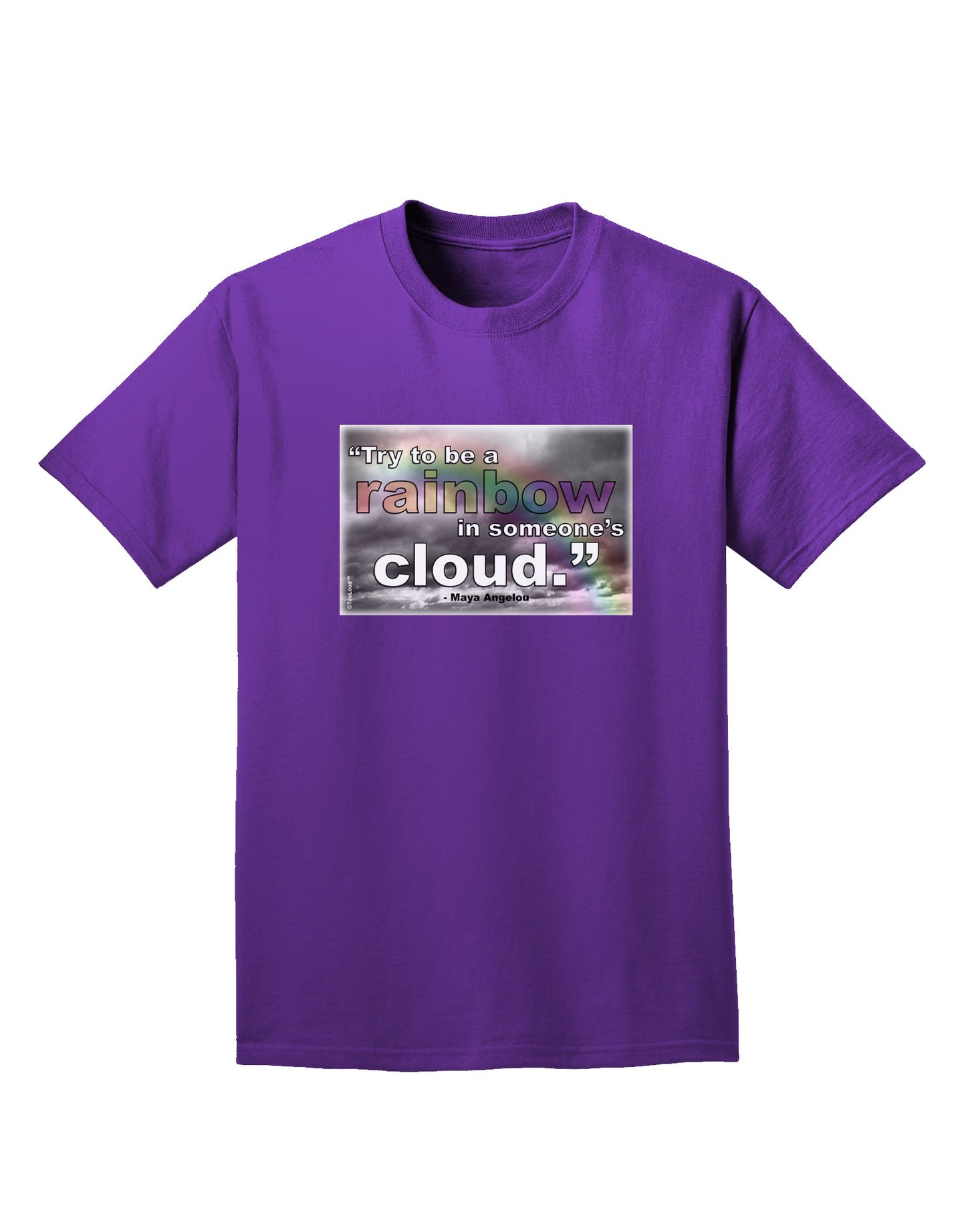 Rainbow in Cloud M Angelou Adult Dark T-Shirt by TooLoud-Mens T-Shirt-TooLoud-Purple-Small-Davson Sales